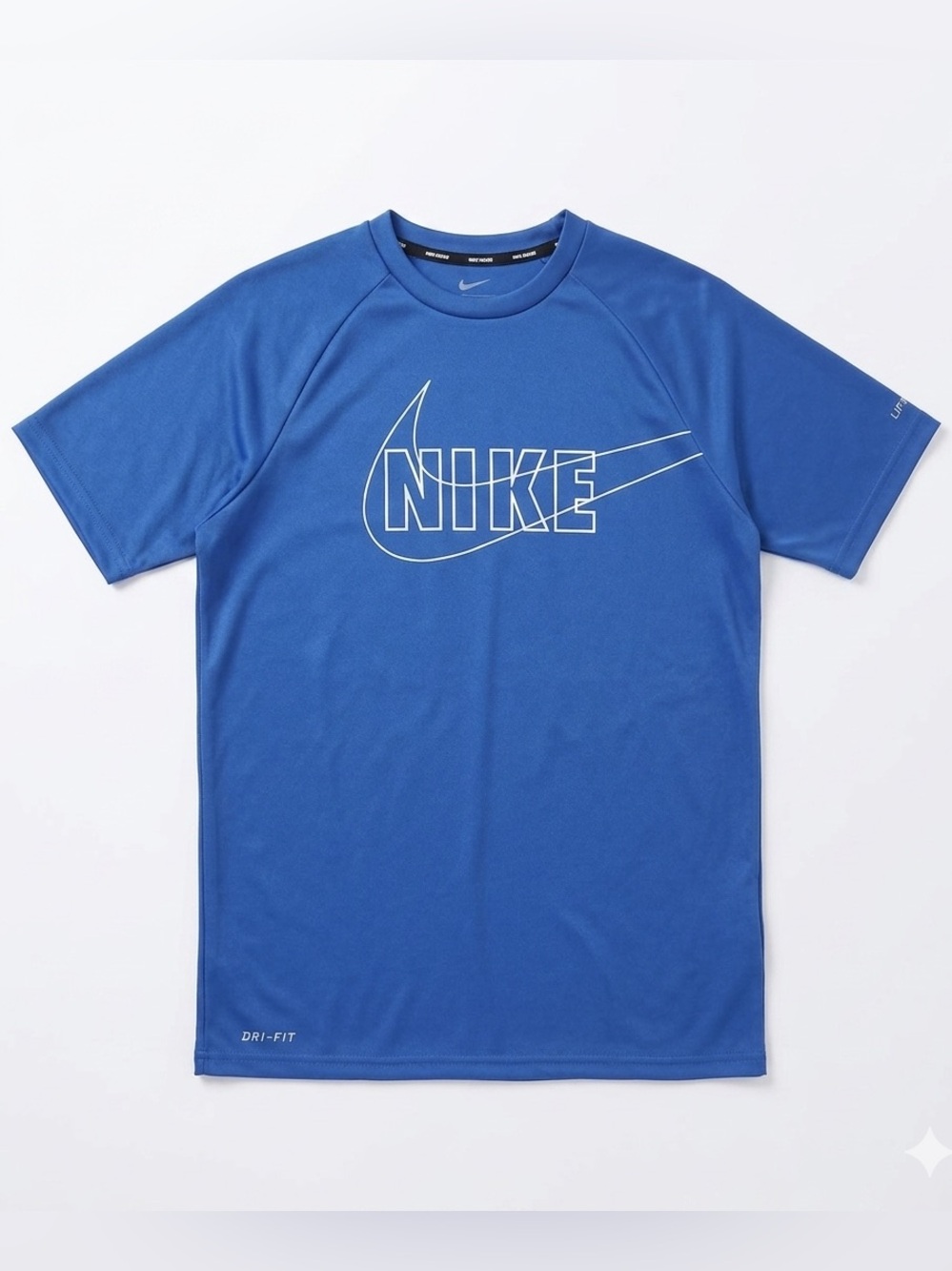Nike Swim Blue Short-Sleeve Dri-FIT Logo Tee